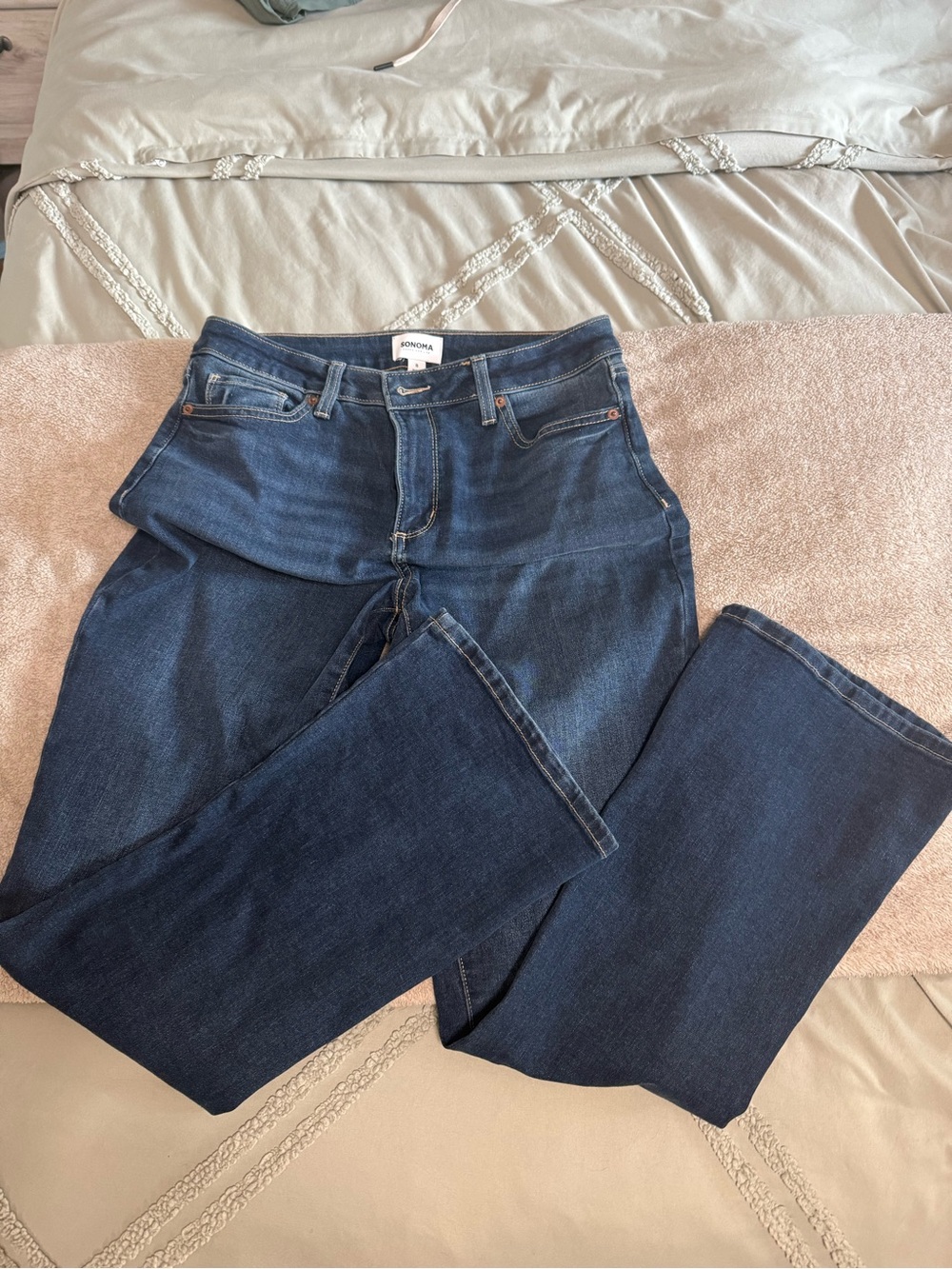 Sonoma Dark Blue Flare Jeans - Wide Leg